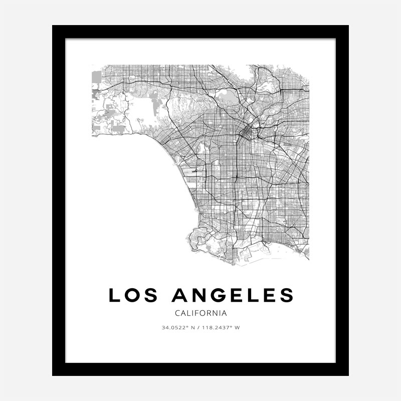 Los Angeles California City Map Art Print