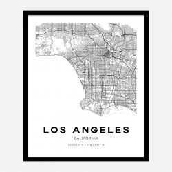 Los Angeles California City Map Art Print