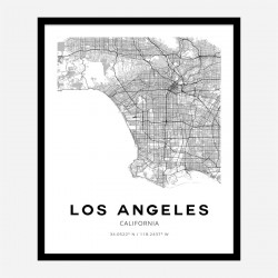 Los Angeles California City Map Art Print