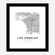 Los Angeles California City Map Art Print