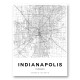 Indianapolis Indiana City Map Art Print