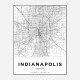 Indianapolis Indiana City Map Art Print