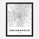 Indianapolis Indiana City Map Art Print