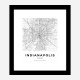 Indianapolis Indiana City Map Art Print