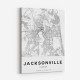 Jacksonville Florida City Map Art Print