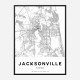 Jacksonville Florida City Map Art Print