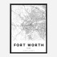 Fort Worth Texas City Map Art Print