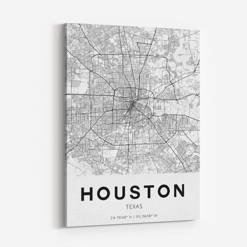 Houston Texas City Map Art Print