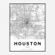 Houston Texas City Map Art Print