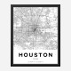 Houston Texas City Map Art Print