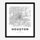 Houston Texas City Map Art Print