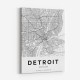 Detroit Michigan City Map Art Print