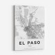 El Paso Texas City Map Art Print