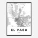 El Paso Texas City Map Art Print