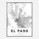 El Paso Texas City Map Art Print