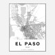 El Paso Texas City Map Art Print