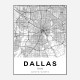 Dallas Texas City Map Art Print