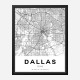 Dallas Texas City Map Art Print