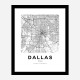 Dallas Texas City Map Art Print