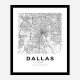 Dallas Texas City Map Art Print