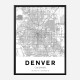 Denver Colorado City Map Art Print