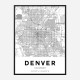 Denver Colorado City Map Art Print