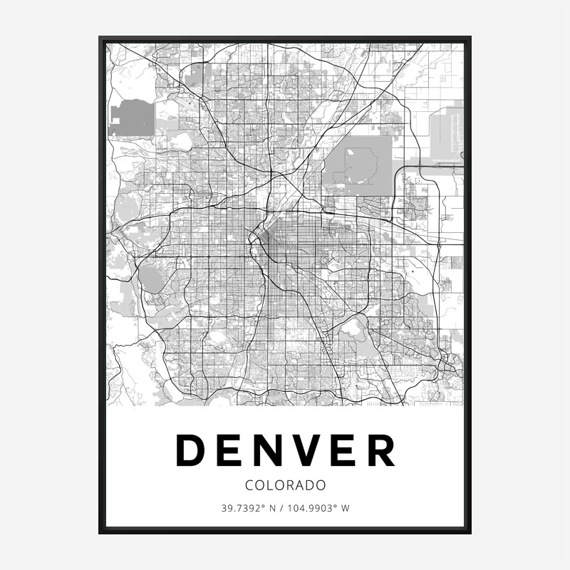 Denver Colorado City Map Art Print