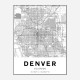 Denver Colorado City Map Art Print