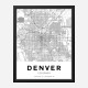 Denver Colorado City Map Art Print