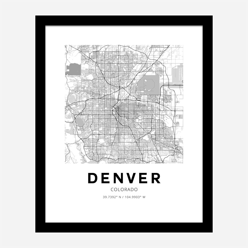 Denver Colorado City Map Art Print