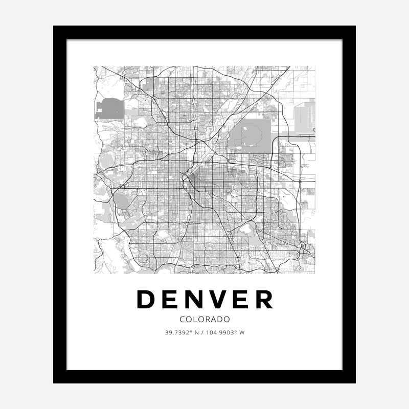 Denver Colorado City Map Art Print