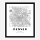 Denver Colorado City Map Art Print