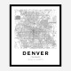 Denver Colorado City Map Art Print