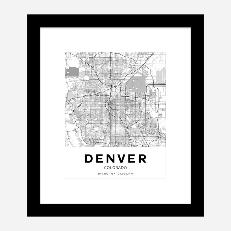 Denver Colorado City Map Art Print