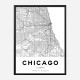 Chicago Illinois City Map Art Print