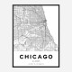 Chicago Illinois City Map Art Print