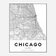 Chicago Illinois City Map Art Print