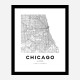 Chicago Illinois City Map Art Print