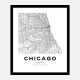 Chicago Illinois City Map Art Print