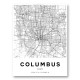 Columbus Ohio City Map Art Print