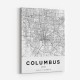 Columbus Ohio City Map Art Print