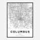 Columbus Ohio City Map Art Print