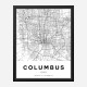 Columbus Ohio City Map Art Print