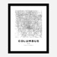 Columbus Ohio City Map Art Print