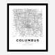 Columbus Ohio City Map Art Print