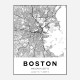 Boston Massachusetts City Map Art Print