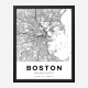 Boston Massachusetts City Map Art Print