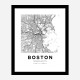 Boston Massachusetts City Map Art Print