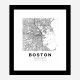 Boston Massachusetts City Map Art Print