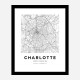 Charlotte North Carolina City Map Art Print